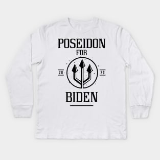 Poseidon for Joe Biden and Kamala Harris 2020 Kids Long Sleeve T-Shirt